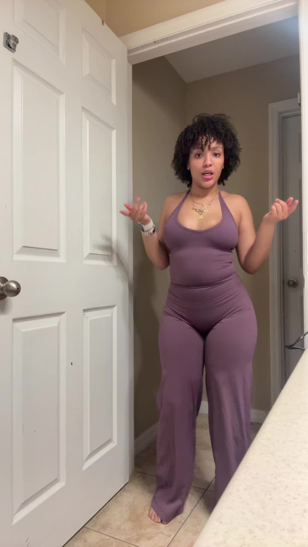 MFVIM Sporty Two-Piece Set Women’s Plain Crop Cami Top & Flare Leg… creator video