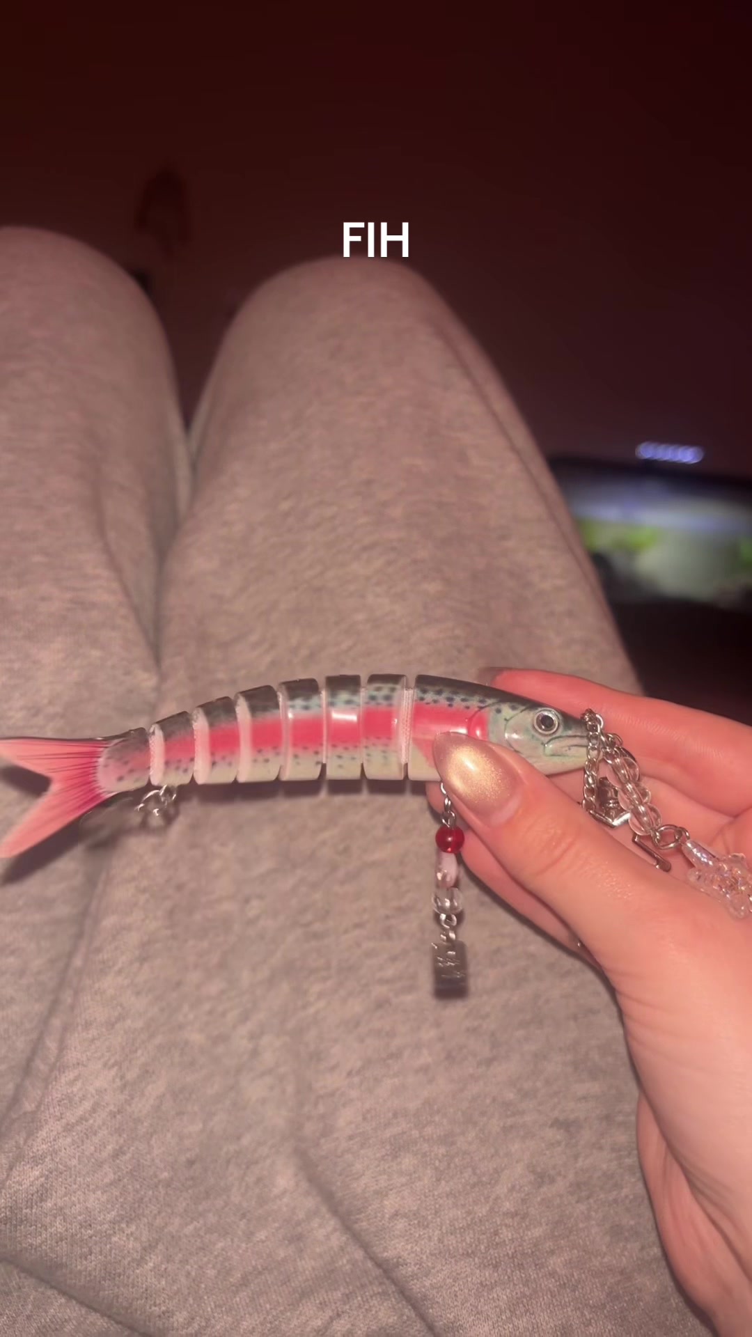 Novelty Star & Fish Keychain, Jointed Realistic Fish Lure Keyring with Beaded… creator video