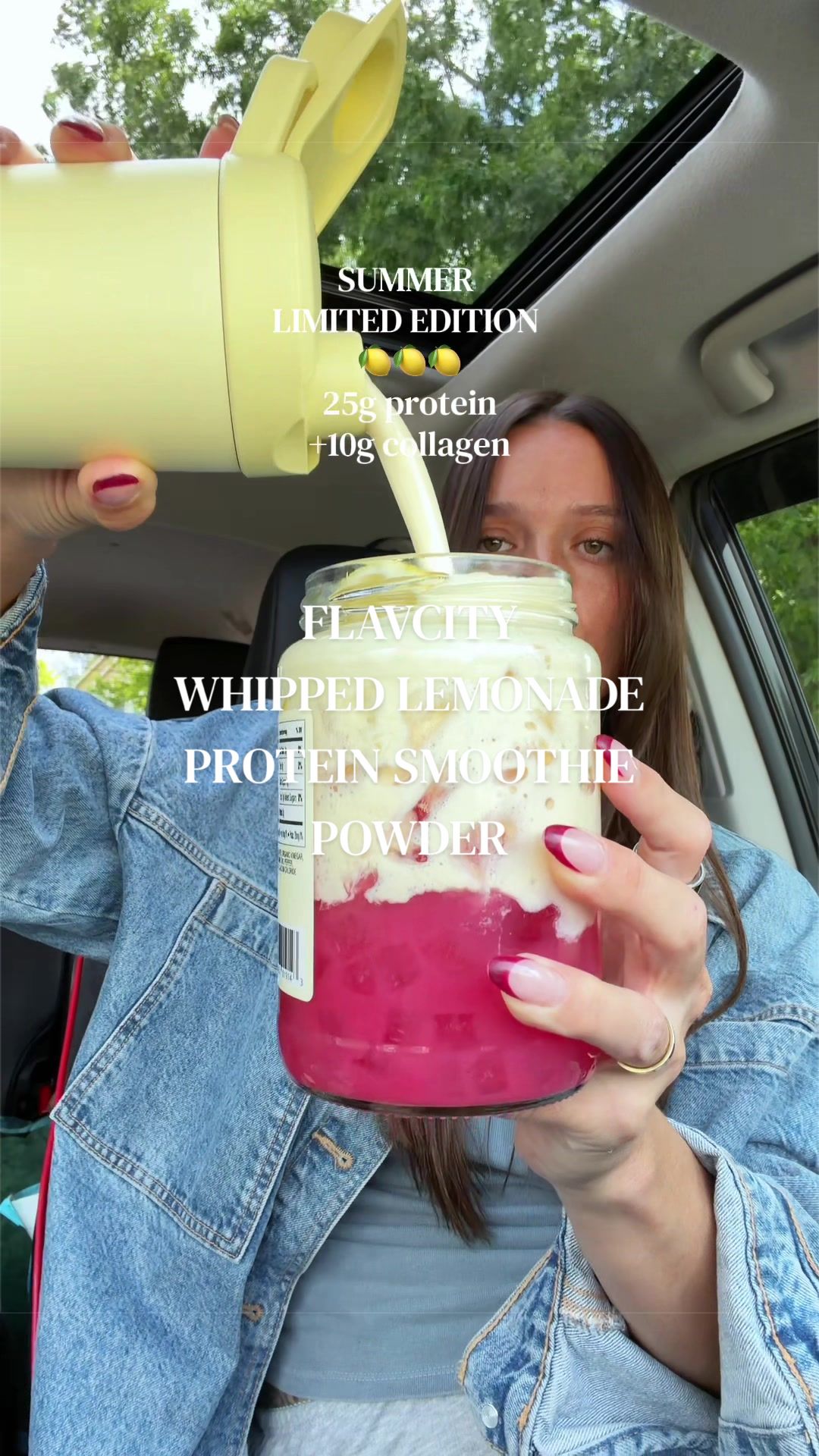 Whipped Lemonade Protein Smoothie by FlavCity Weight Watchers creator video