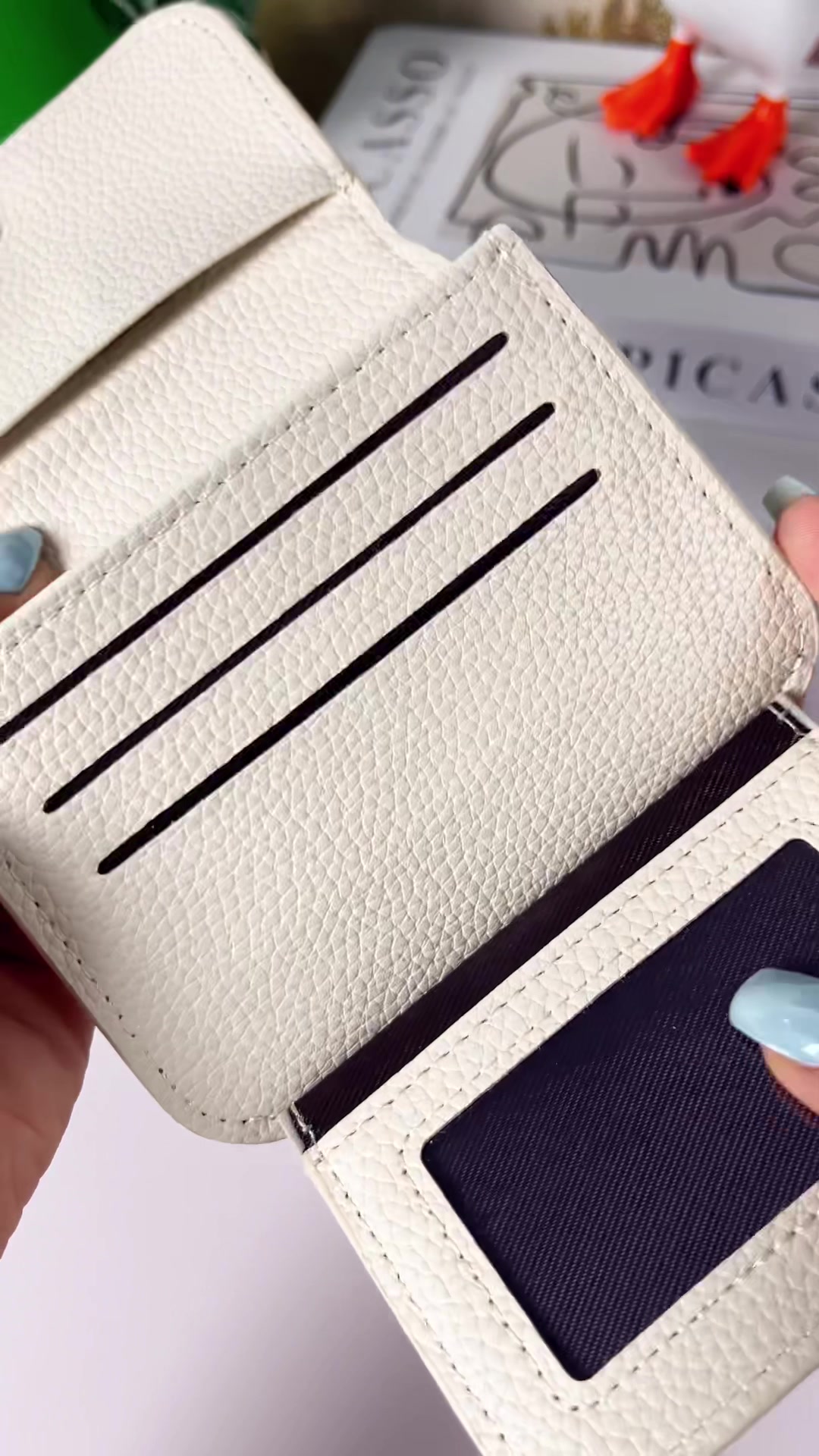 Women’s Elegant Minimalist Trifold Wallet,RFID Blocking Mini Card Holder with Clear ID… creator video