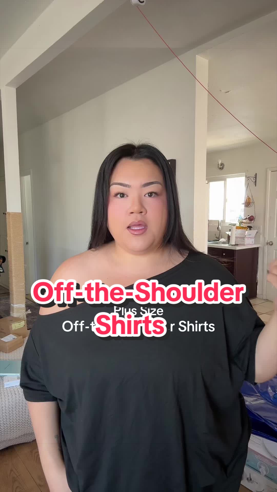Women's Plus Size 3-Pack One-Shoulder Loose Short Sleeve T-Shirt, Summer Casual Solid… creator video