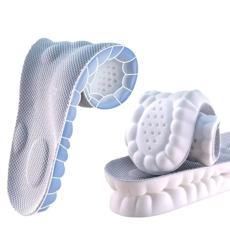 4D Foam Cloud Cushion Insoles - Pressure Relief Insoles with Heel Liners, Acupoint Massage, All Season Cuttable Fit for Sports Shoes & Daily Wear, Sohochic