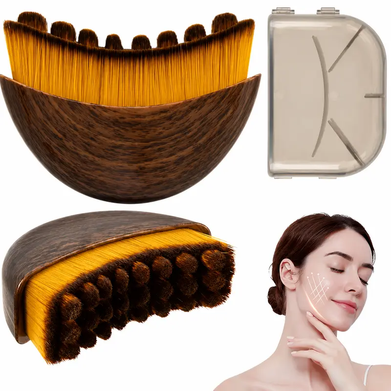 GOPURE Face Lymphatic Contour Brush for Jawline & Chin Sculpting Dry
