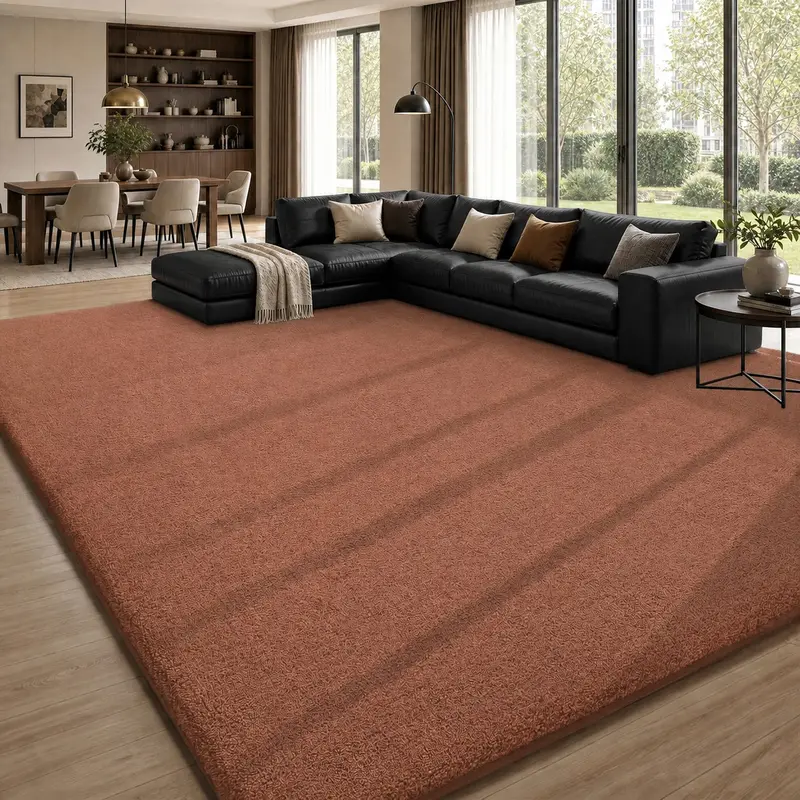 FAMVAL Large Dense Plush Pile Rectangular Shaggy Rug - Soft Modern Boujee Home Accessory, Rugs for Bedroom, Living Room Decorations, Room Decor, House Decor (Back to School)