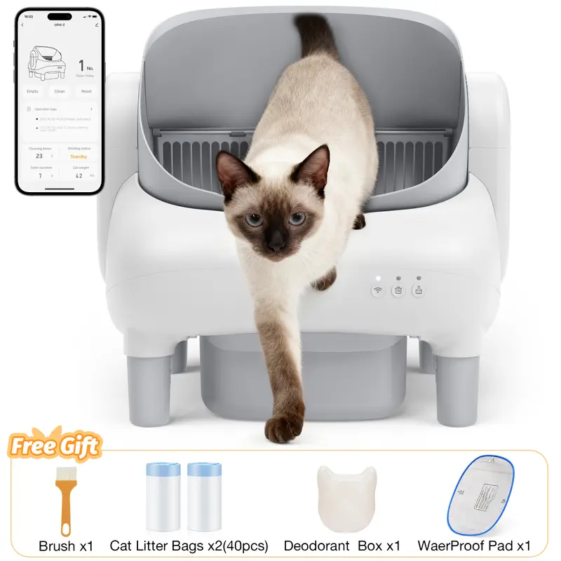 FUMOI Open‑Top Automatic Self‑Cleaning Cat Litter Box