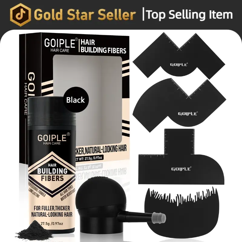 Goiple Hair Building Fibers with Spray for Men Hair Thickening Powder