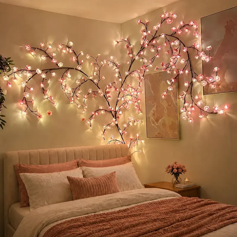 Sweetcrispy LED Cherry Blossom Tree Branch Fairy Lights