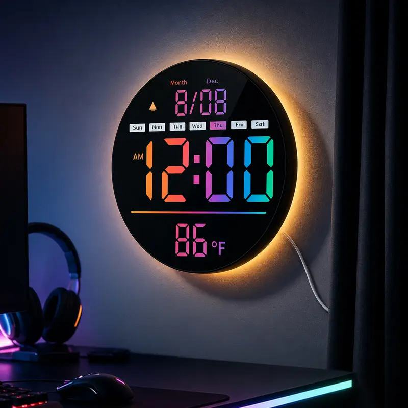 LEIKE Decorative Dimmable Clock