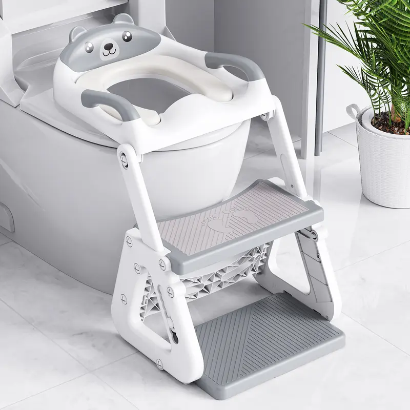 Orzbow 2-IN-1 Kids Potty Training Toilet Seat with Step Stool & Ladder