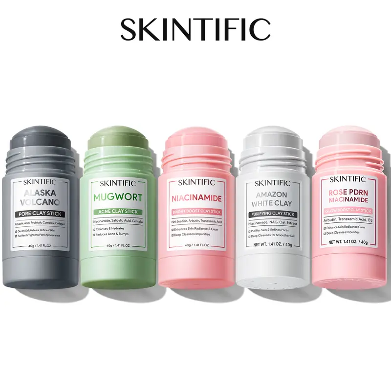 SKINTIFIC Clay Stick Collection 5 Masks for Every Skin Concern