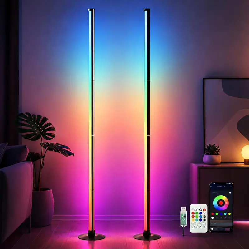 Wyze Smart RGB LED Corner Floor Lamp with App & Remote Control