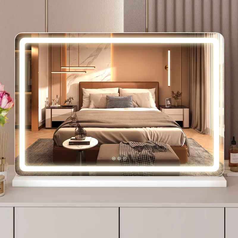 Espejo de maquillaje LED Sweetcrispy con iluminación ajustable