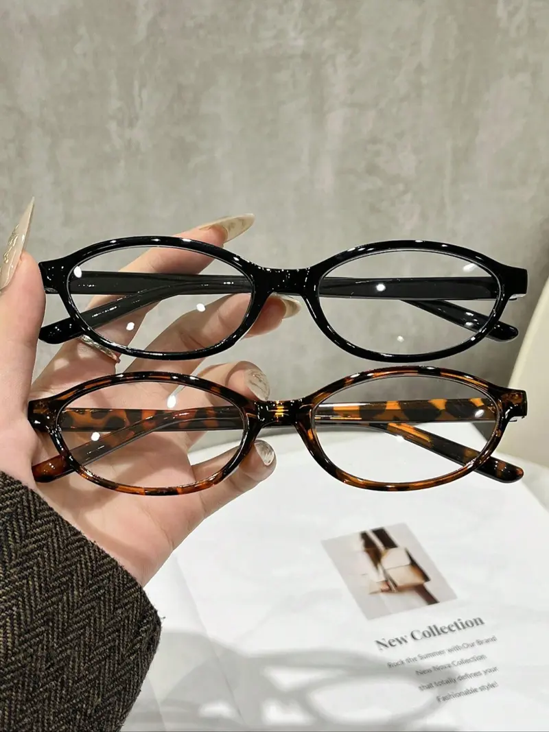 Ekouaer Women's Small Oval Full-Rim Glasses